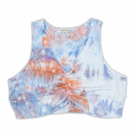 Sunset Clouds Ruched Front Crop Top S-3XL