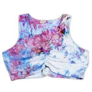 Celestial Swirl Ruched Front Crop Top S-3XL