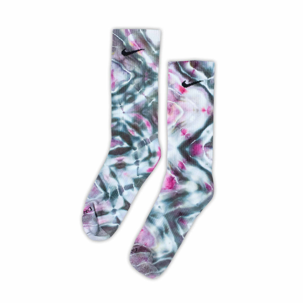 Nebula Rose Shibori Ice Dye Socks Medium