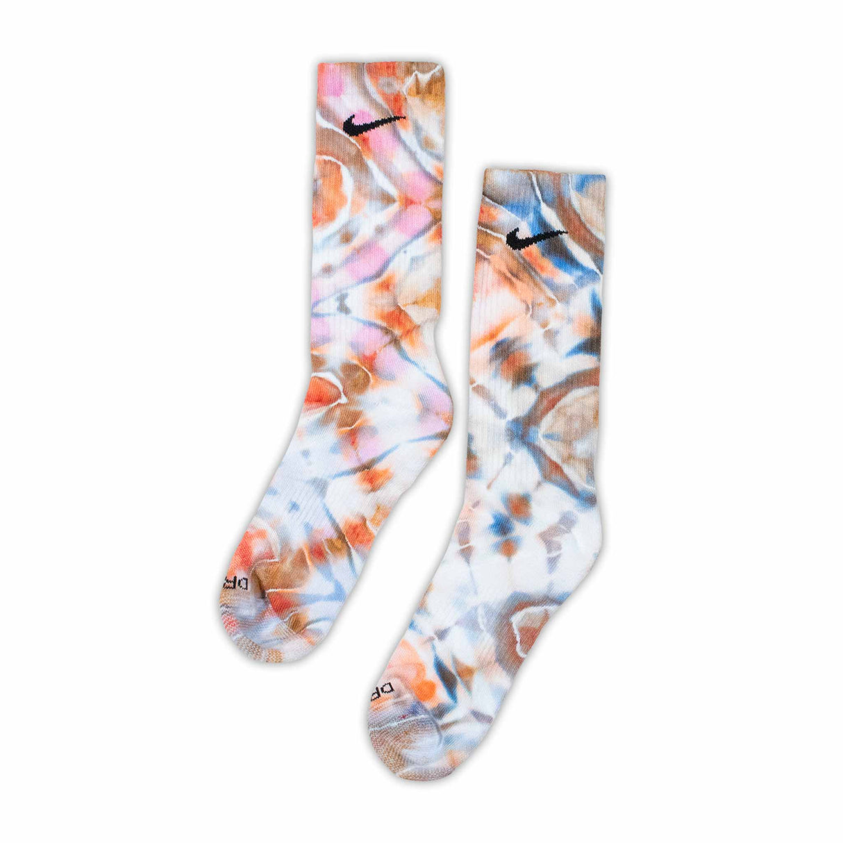 Cosmic Sunrise Shibori Ice Dye Socks Medium